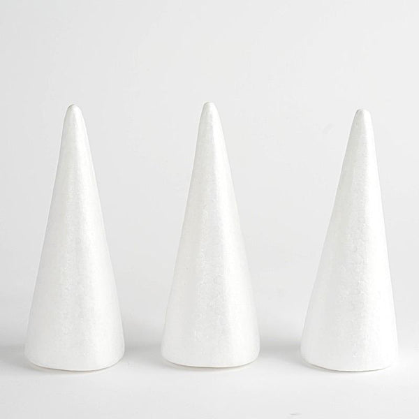 24 pcs 6 White Foam Cones