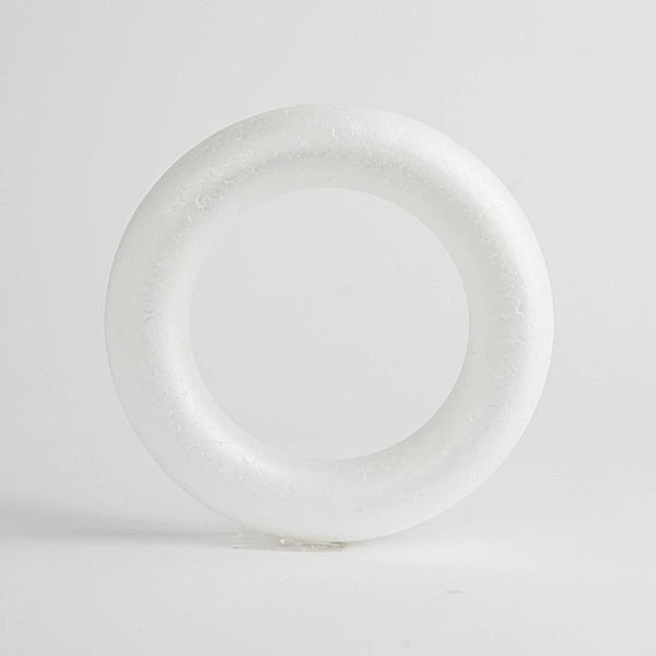 12 pcs 8 White Foam Wreath Rings