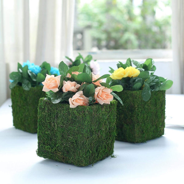 Balsacircle 5x48 inch Green Natural Moss Ribbon Roll Party Crafts Wedding Draping DIY, Size: 5 x 48