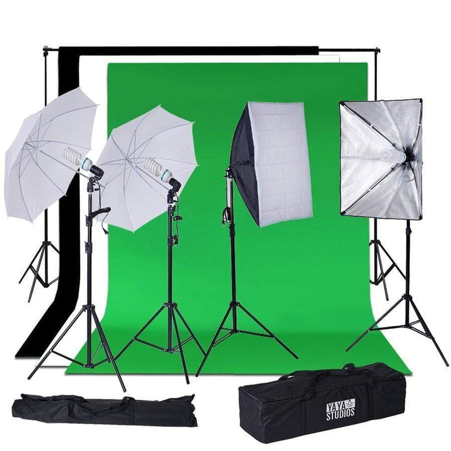 Photography Video Umbrella Lighting Kit Backdrops Softbox – Balsa Circle,