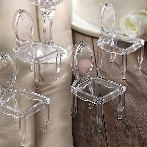 12 Clear 3.5 Mini Candy Jars with Lids Favor Holders