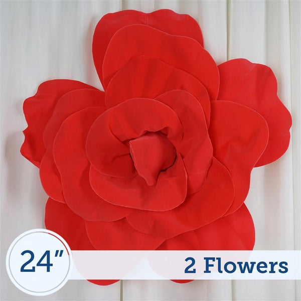 BalsaCircle 6 Pieces 12 16 20 Red Carnations Large Tissue Paper Flowers  Wall Backdrop 