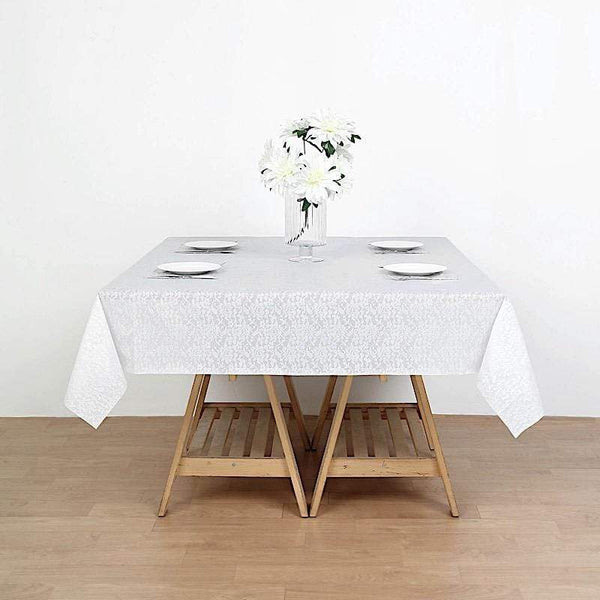 70 x 70 Square Disposable Airlaid Paper Tablecloth - White