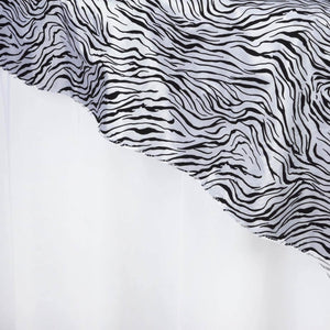 90 inch Black White Mini Zebra Safari Animal Print Table Overlay ...