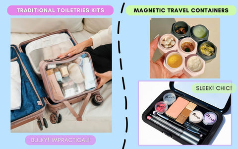 makeup bags vs magnetic travel containers - which is best for traveling?
