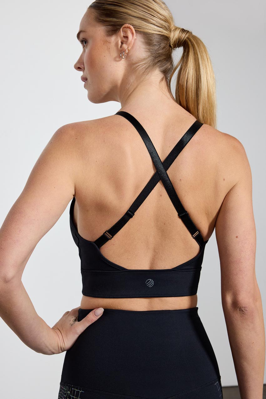 Women's Light Support High-neck Crop Sports Bra - All In Motion™ Black Xs :  Target