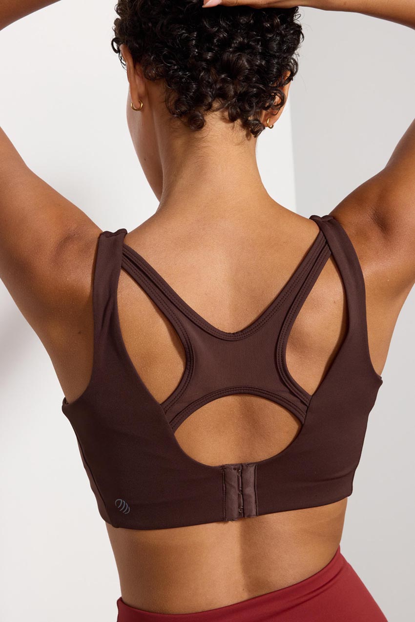 Ultra Soft brush Sports Bra Top - Spicy Cinnamon