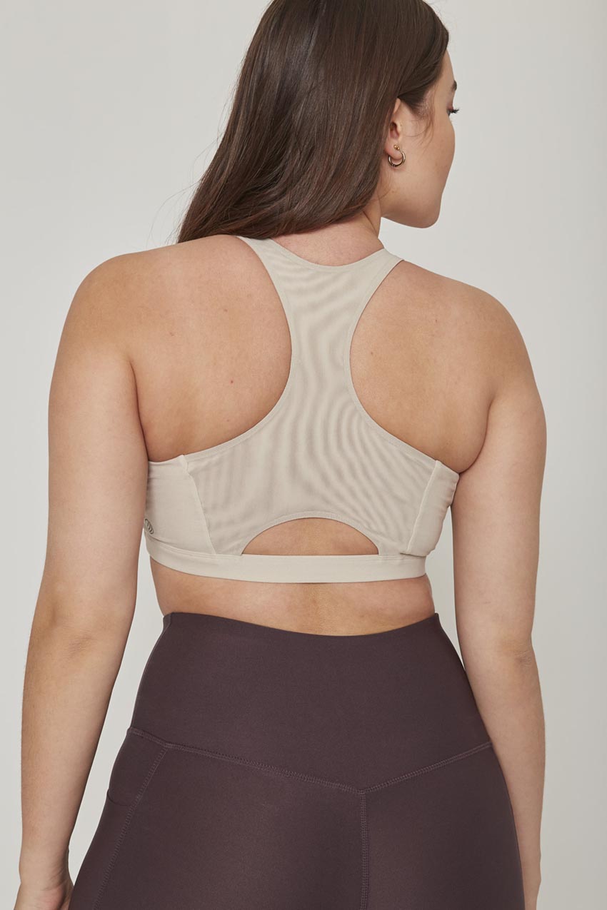 Explore Longline Light Support Printed Sports Bra Peached – MPG