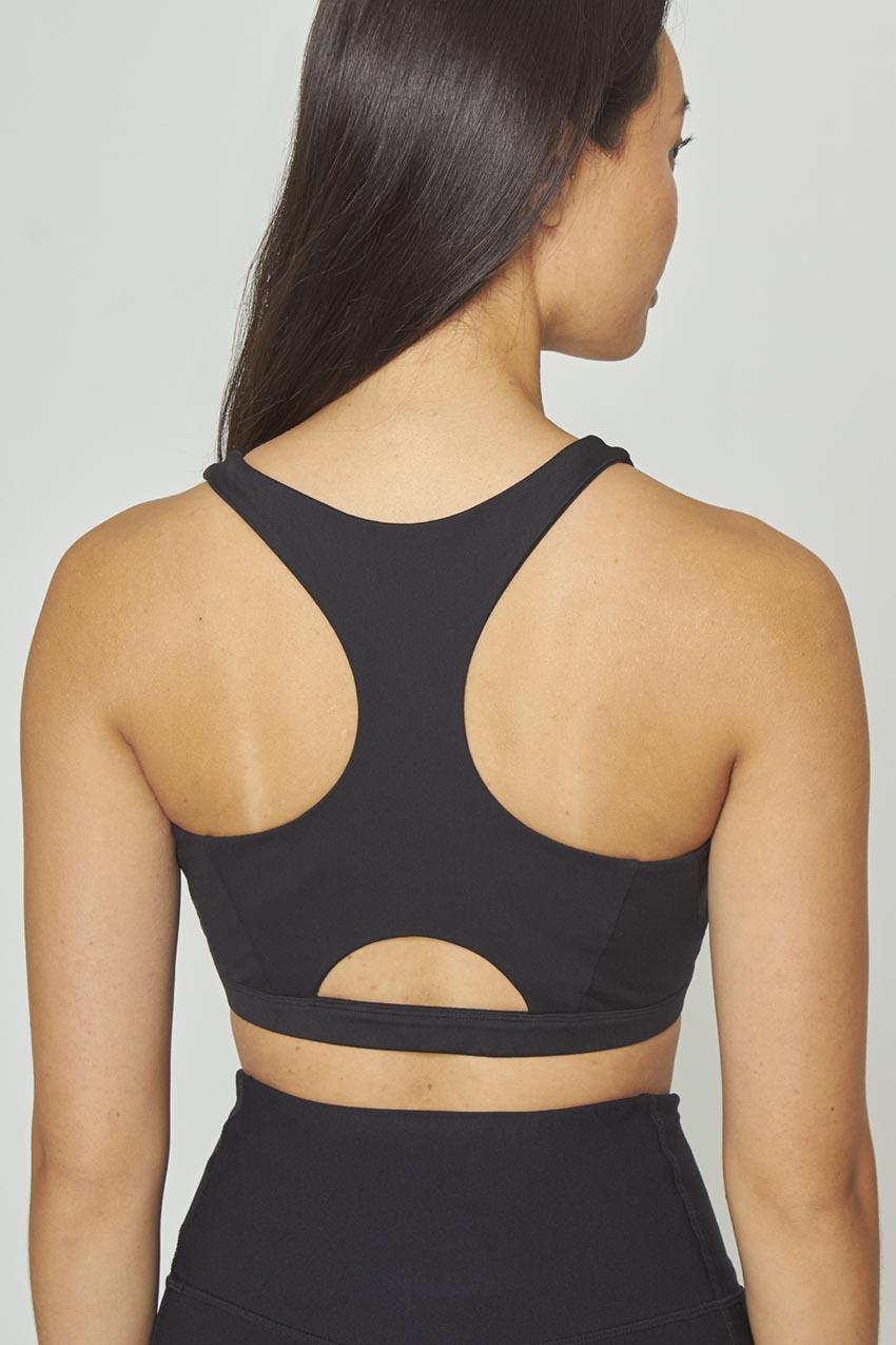 Concrete Open Back Sports Bra | MONO B