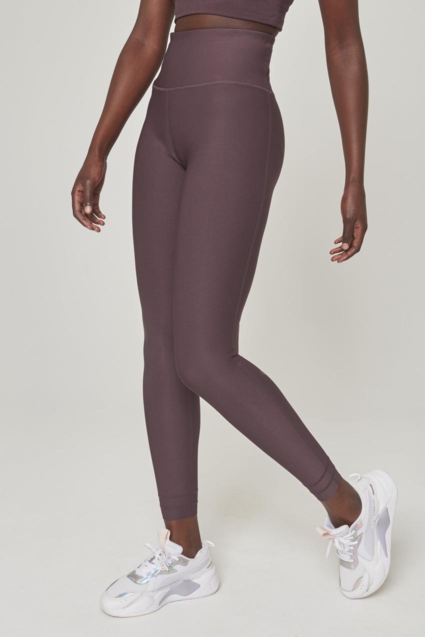 Women's Plain Chocolate Brown Sports Leggings S (4) 