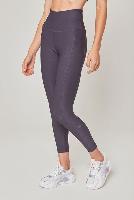 WOMEN SMALL FABLETICS HIGH WAISTED SEAMLESS RUCHED LEGGINGS HAZE GREY  HEATHER 