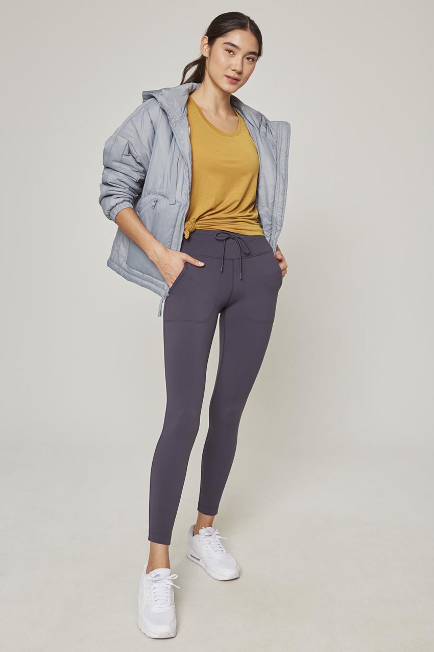 Aspire High-Waisted 27 Slim Leg Quilted Pant