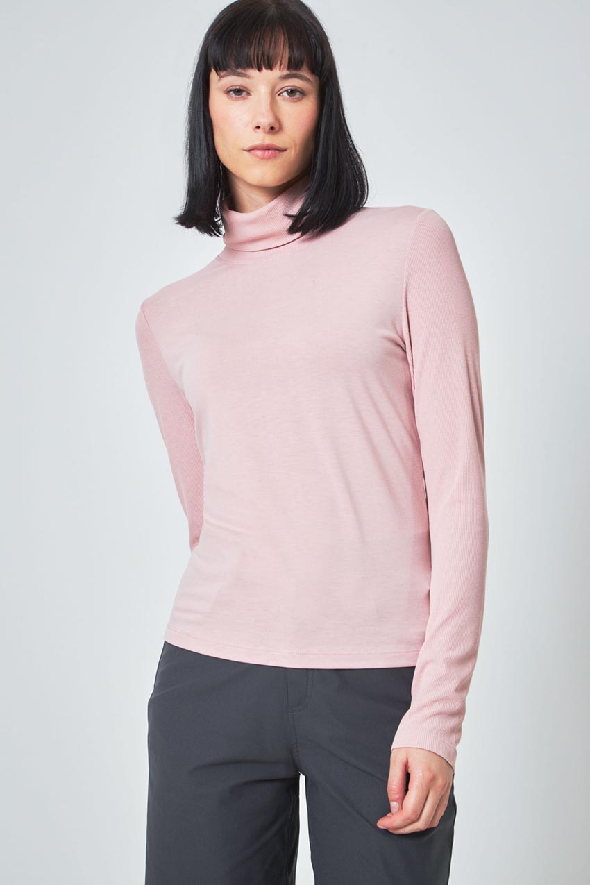 Expression Long Sleeve Crew Neck Mixed Media Top – Modern Ambition