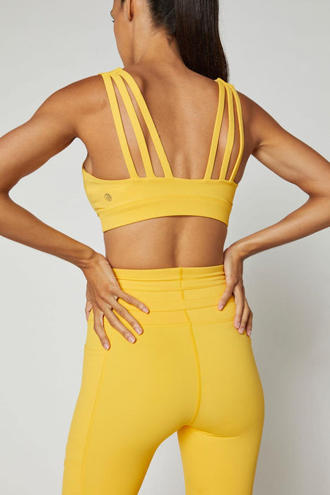 Women's Seamless Medium Support Cami Longline Sports Bra - All In Motion™  Lemon Yellow XXL 1 ct