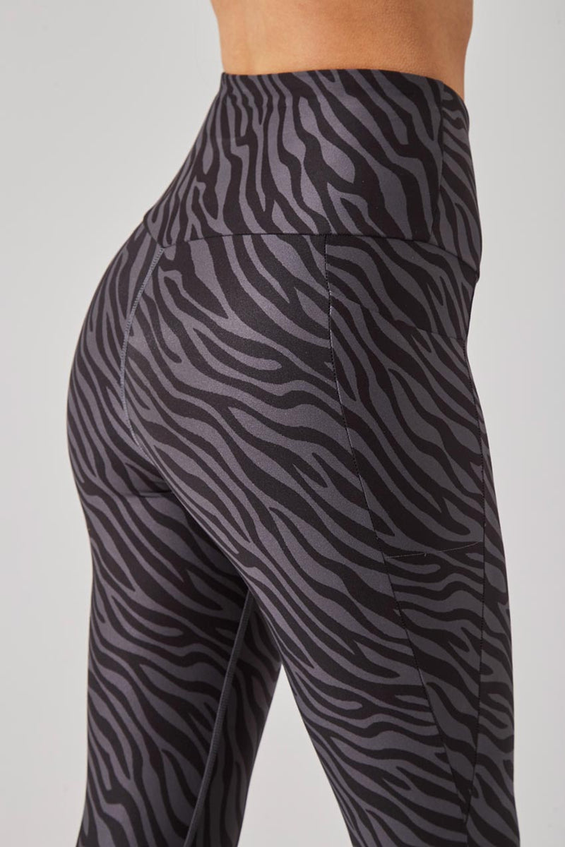Score Recycled Polyester Zebra Print High Waisted 7/8 Legging – MPG ...