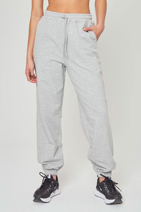 Light Blue Sweat Cuffed High Waist Sweatpants