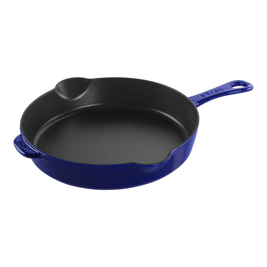 Staub Enameled Cast Iron Daily Pan with Glass Lid in Dark Blue