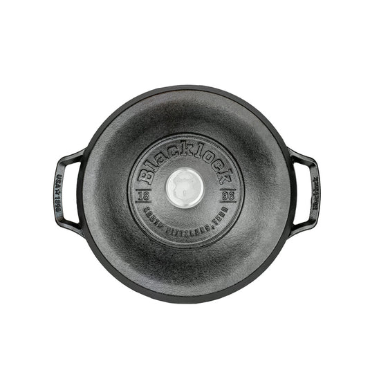 Lodge Blacklock '49 Triple-Seasoned 4-Qt. Cast-Iron Deep Skillet with Lid