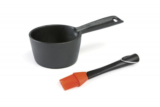 Charcoal Companion Cast Iron Garlic Roaster and Squeezer Set - For