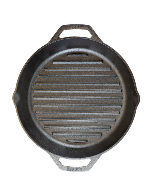 Lodge LGP3 Pre-Seasoned Rectangular Cast-Iron Grill Press, Black