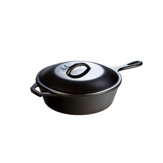 Lodge 5-Quart Cast Iron Covered Deep Skillet