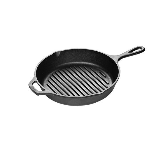 Cast Iron Square Grill Pan with Glass Lid - 10.5 Inch