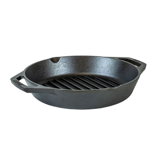 Lodge 12 in. Cast Iron Dual Handle Grill Pan