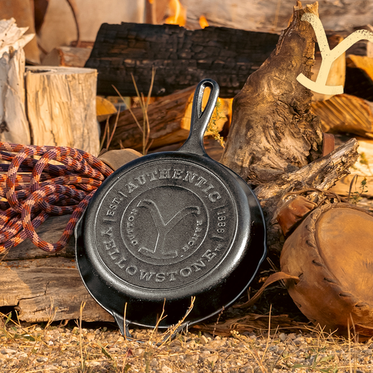 Yellowstone 5 Inch Seasoned Cast Iron Power Y Mini Skillet