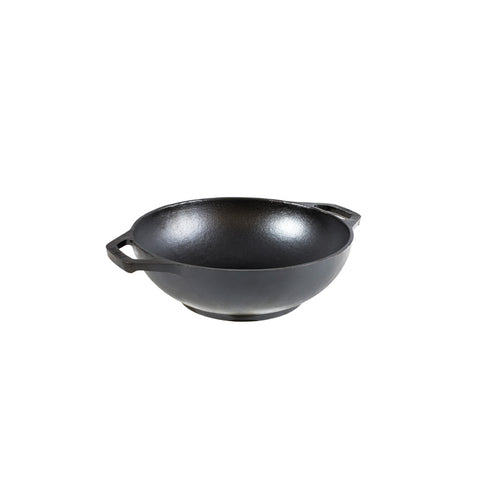 Lodge Cast Iron Wok with Loop Handles, Black, 14