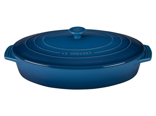 Le Creuset Signature Enamelled Cast Iron Oval Casserole Dish With Lid, 35  cm, 8.9 Litres, Volcanic, 21178350902430