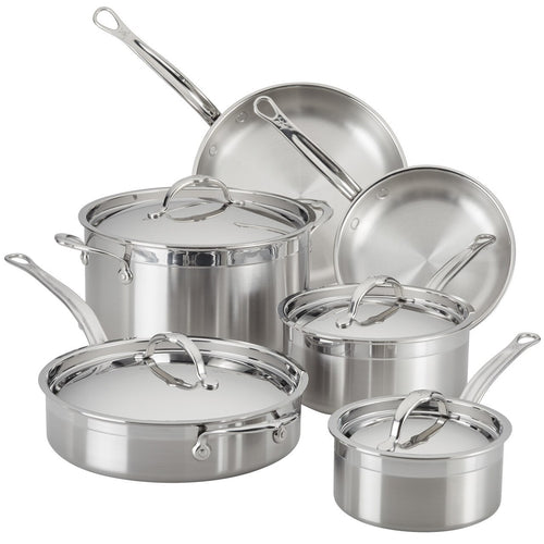 Thomas Keller Insignia Commercial Clad Stainless Steel 11-Piece Cookware Set  – Hestan Culinary