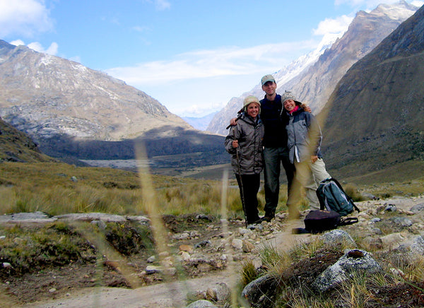 Travelling through high mountains in Huaraz Peru with friends, enjoying the spectacular views.