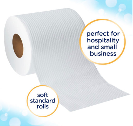 Kimberly-Clark Scott® Essential Professional Standard Roll Bathroom Tissue  (04460), 2-Ply, White, 80 Rolls / Case, 550 Sheets / Roll, 44,000 Sheets /  Case, 04460KIM