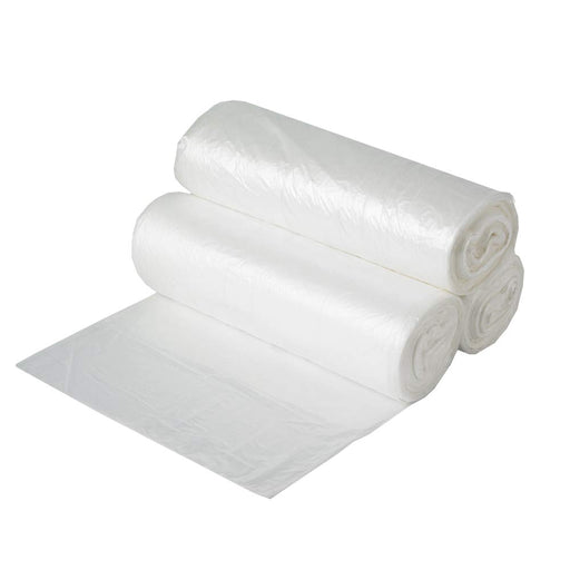 Aluf Plastics 8 gal. 0.9 Mil White Trash Bags 20 in. x 29 in. Pack of 45 for Bathroom, Bedroom, Office and Kitchen