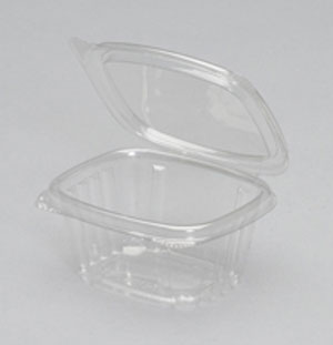 Genpak 16 oz. Clear Hinged Deli Container - 200/Case