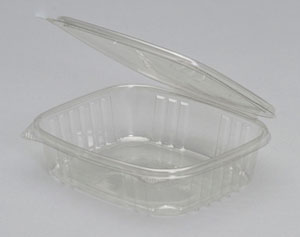 Genpak AD08 8 oz. Clear Hinged Deli Container - 200/Case