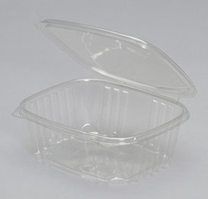 Compostable 8oz Plastic Hinged Deli Container