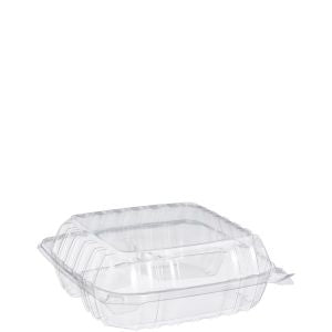 Dart C32DER ClearPac 32 oz. Clear Rectangular Plastic Container - 504/Case