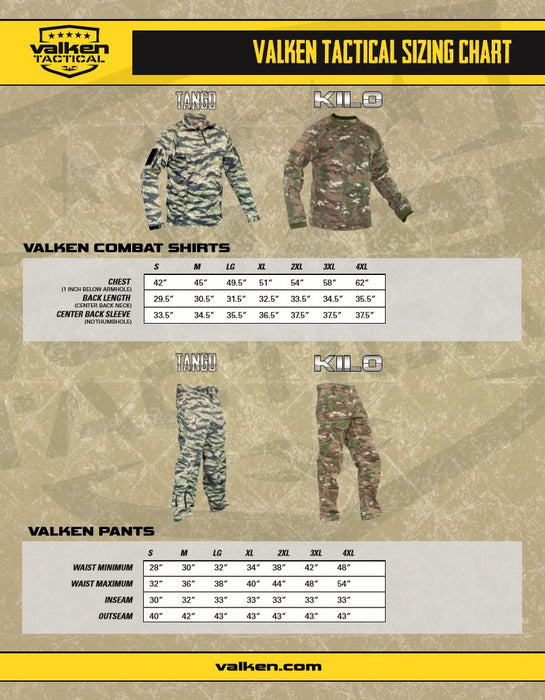 Ocp Uniform Size Chart