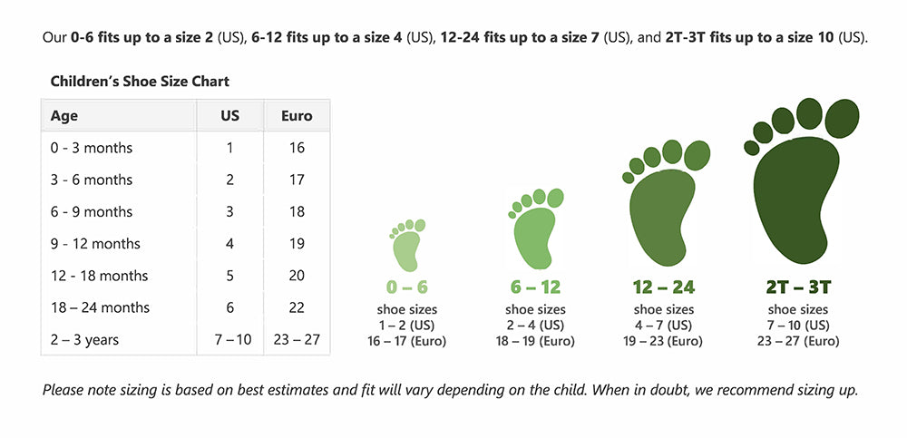 Sock Shoe Size Chart