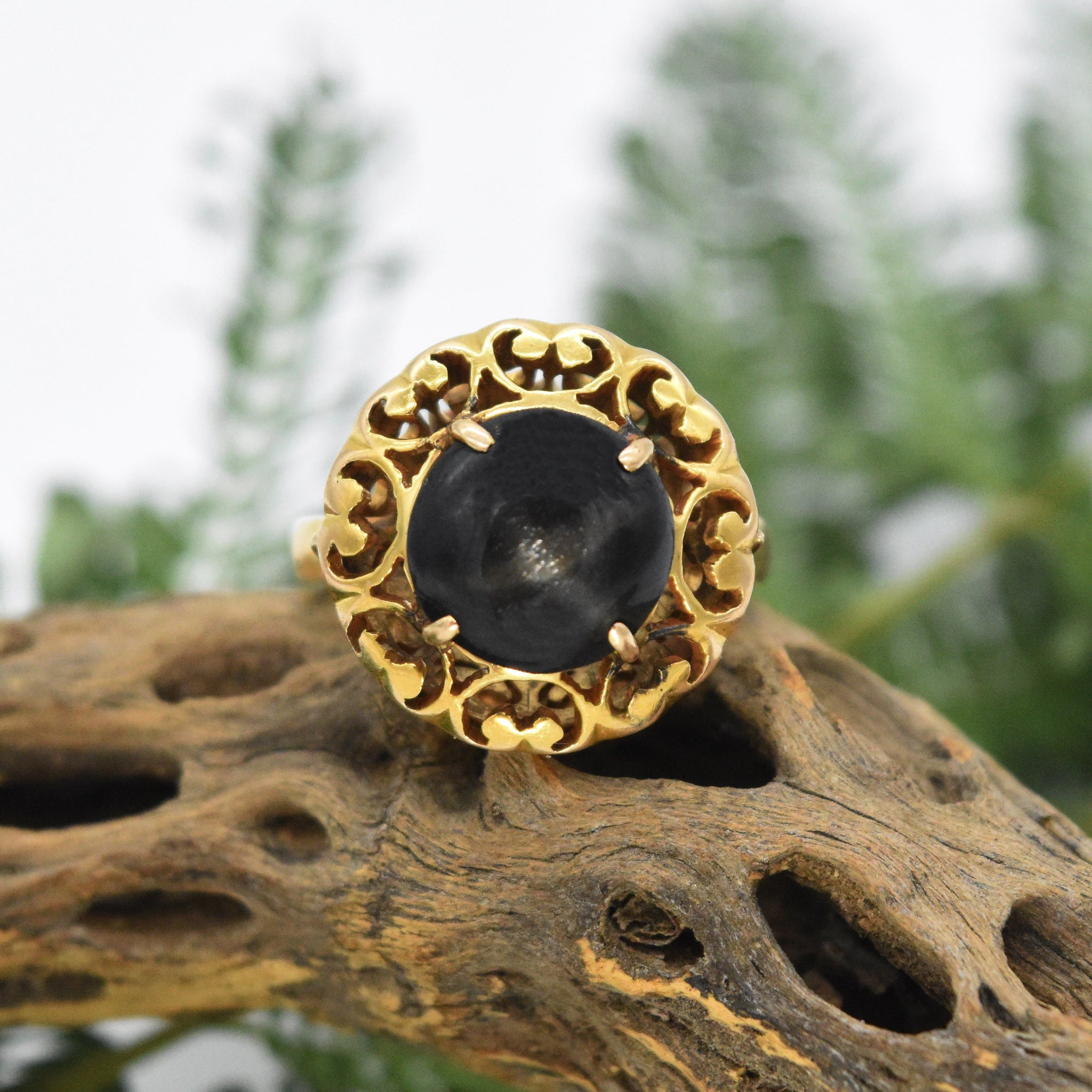 black tiger eye ring