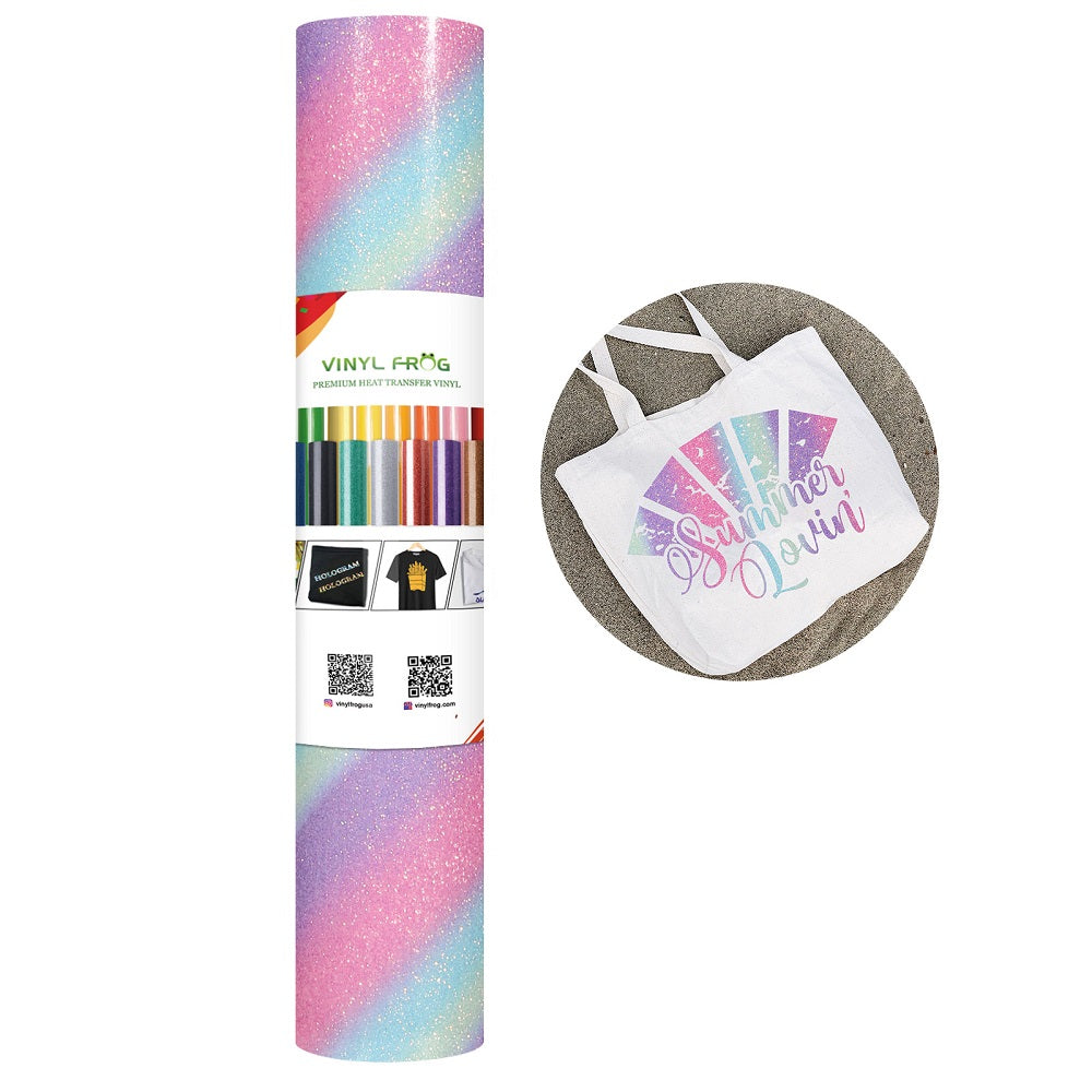 12ft Glitter HTV Heat Transfer Vinyl – VinylFrog