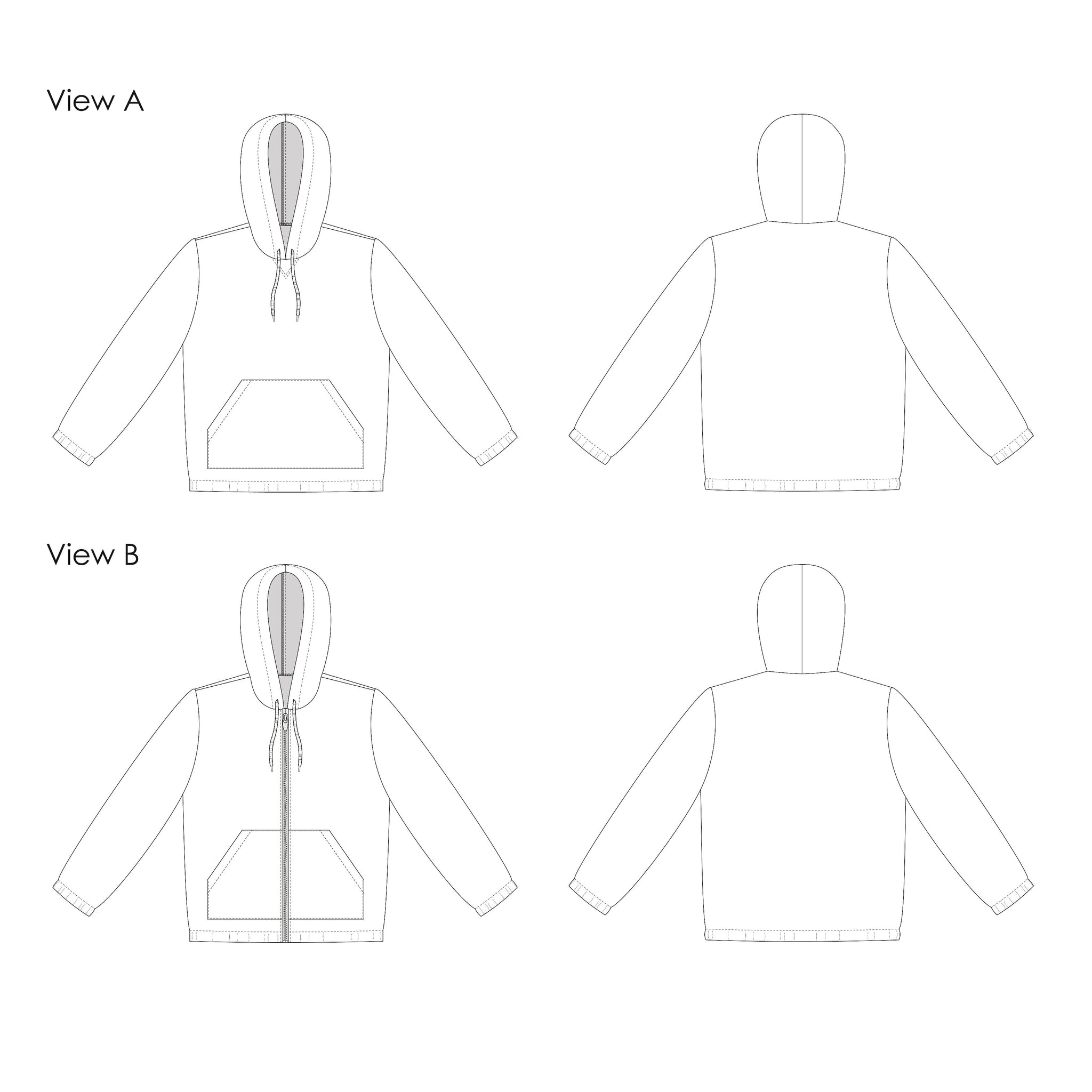 Smith Hoodie - Digital Sewing Pattern – Elbe Textiles