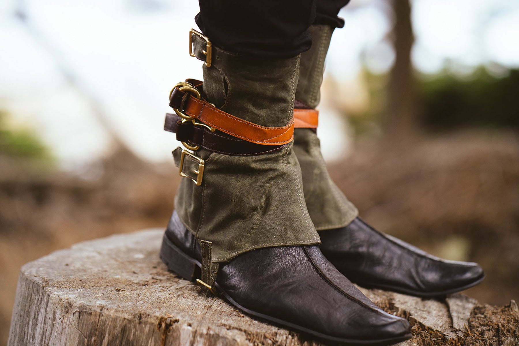 waxed cotton gaiters