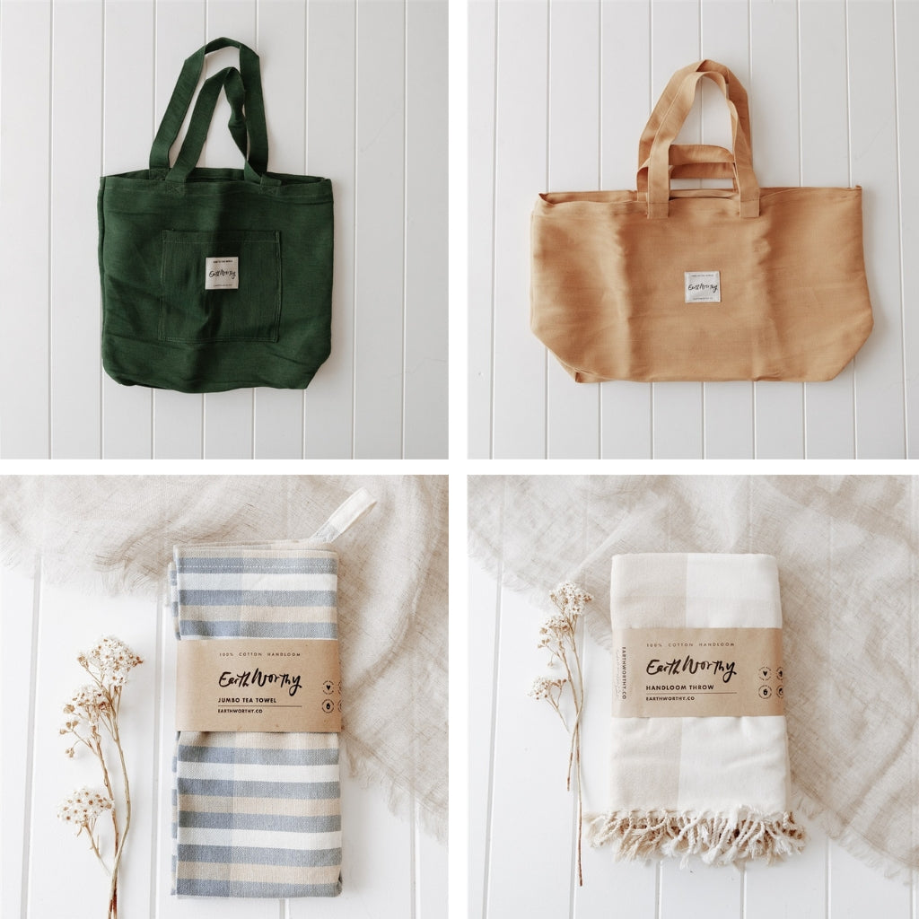 Earth Worthy ethical bags and home decor