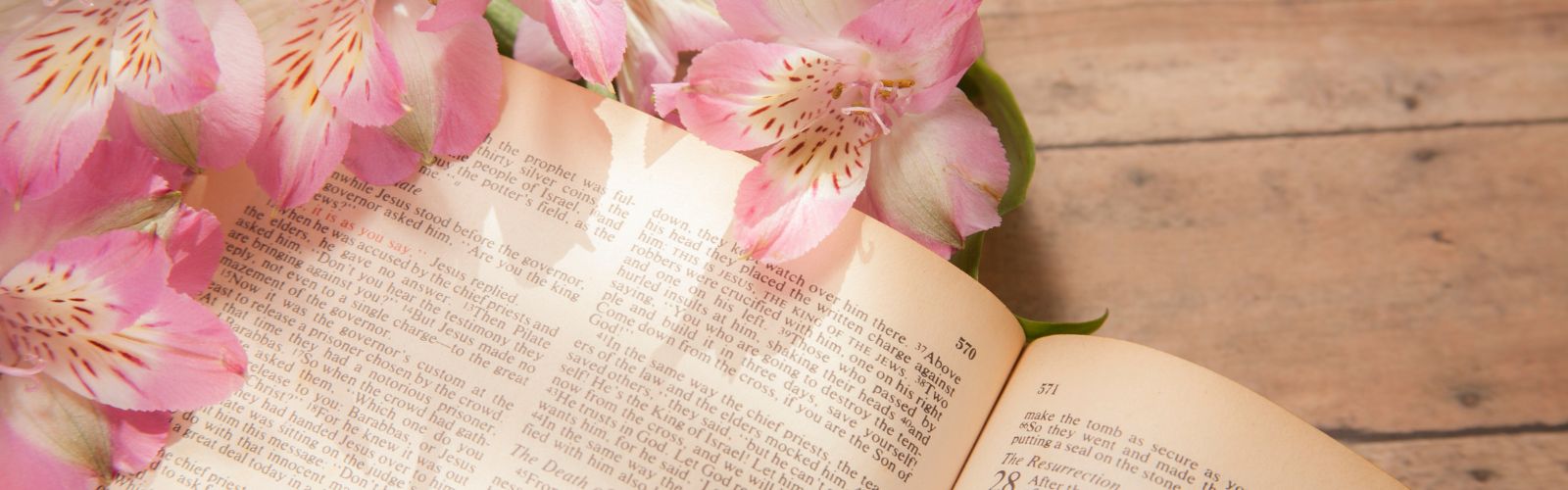 Easter Flowers and Bible