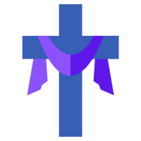 Cross With Purple Sash