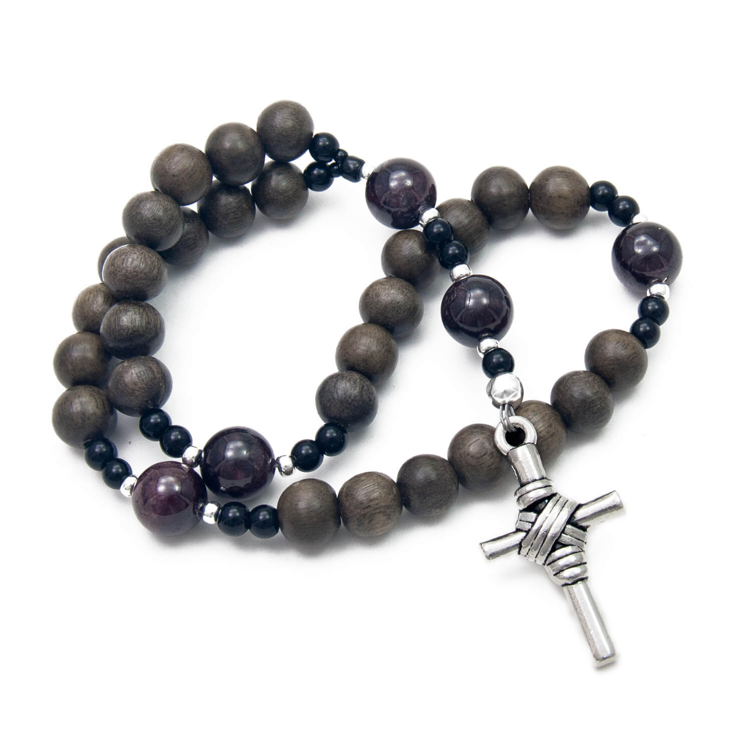 Labradorite & Garnet Anglican Prayer Beads - Unspoken Elements