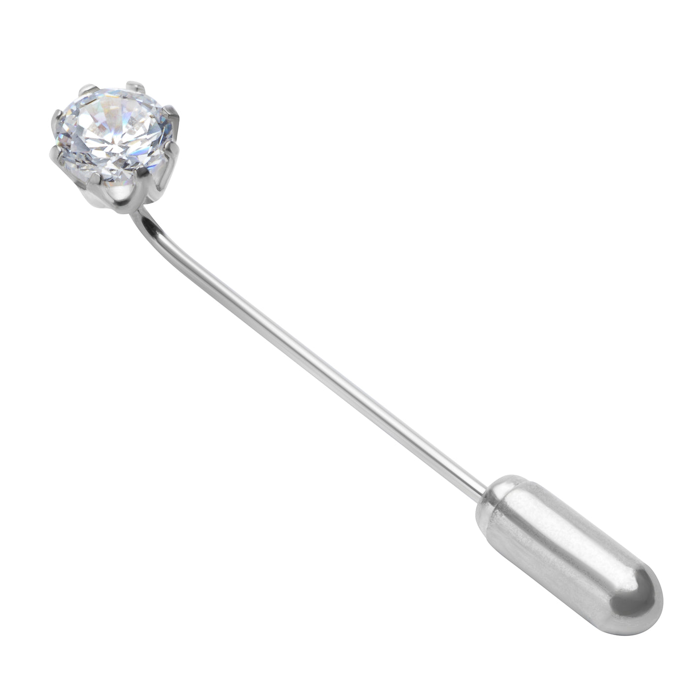 Sterling Silver Cubic Zirconia Tie Tack – The Cufflink Store