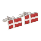 Danish Flag Rectangle Cufflinks